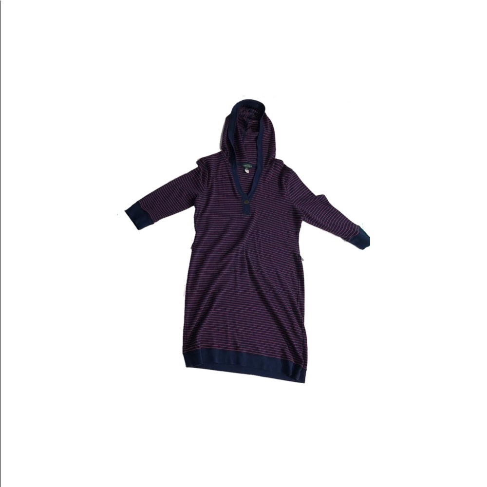 “Ralph Lauren” Hoodie Dress w waist tie Size: L